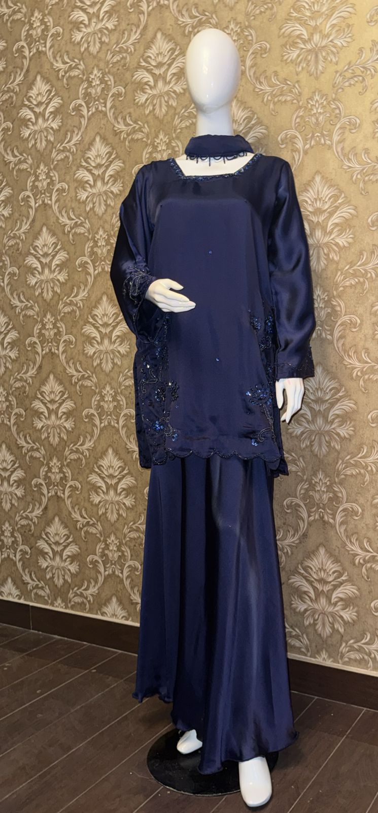 Navy Blue square neck