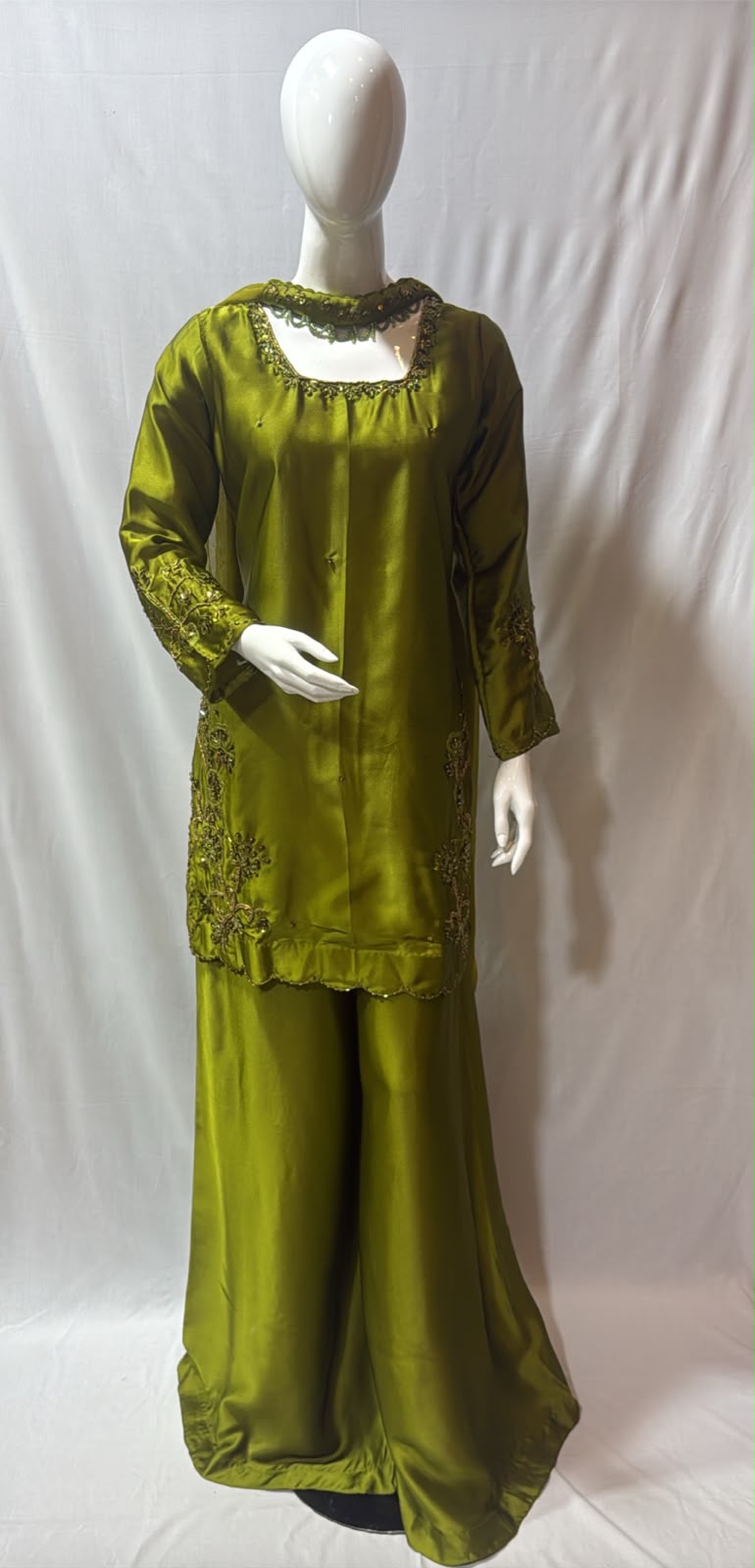 Olive Green square neck