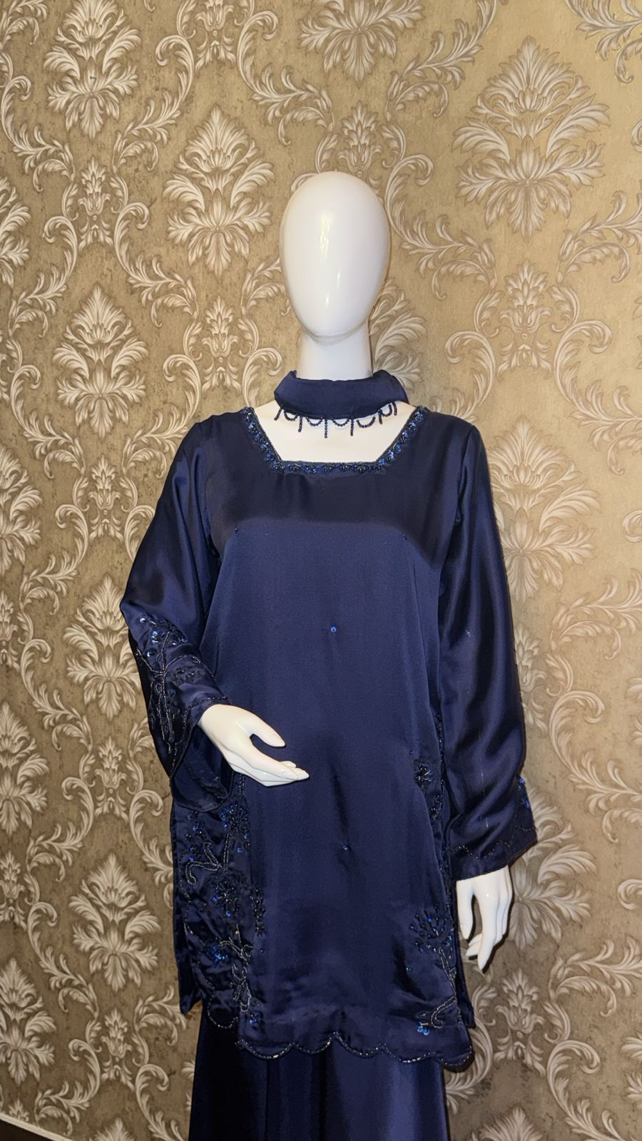 Navy Blue square neck