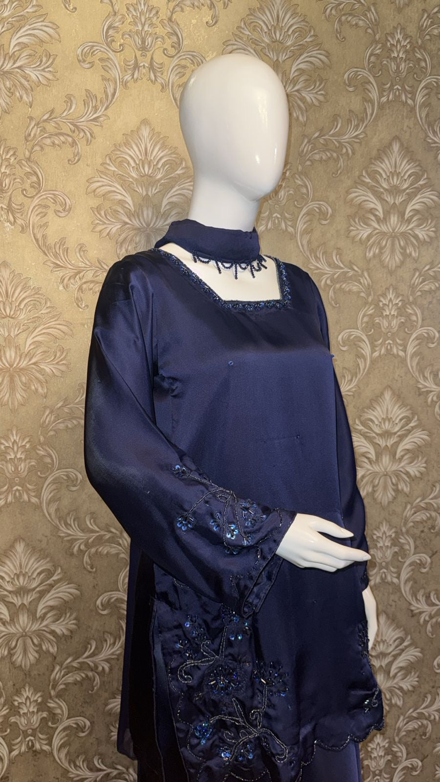 Navy Blue square neck