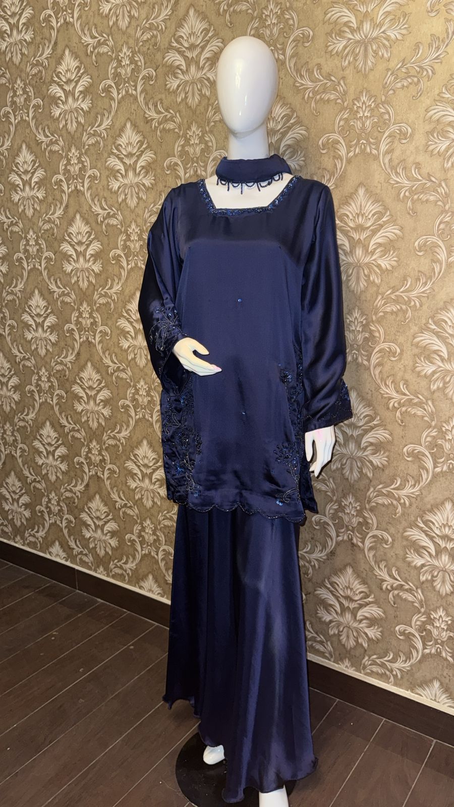 Navy Blue square neck