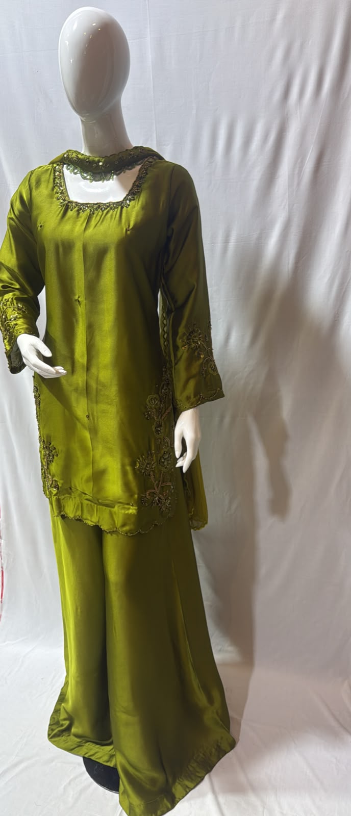 Olive Green square neck