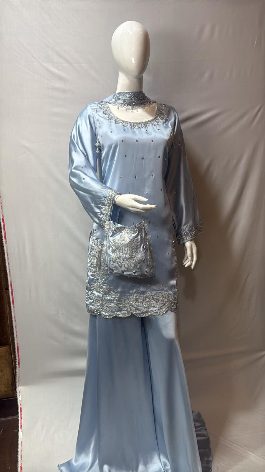 Ice blue with purse