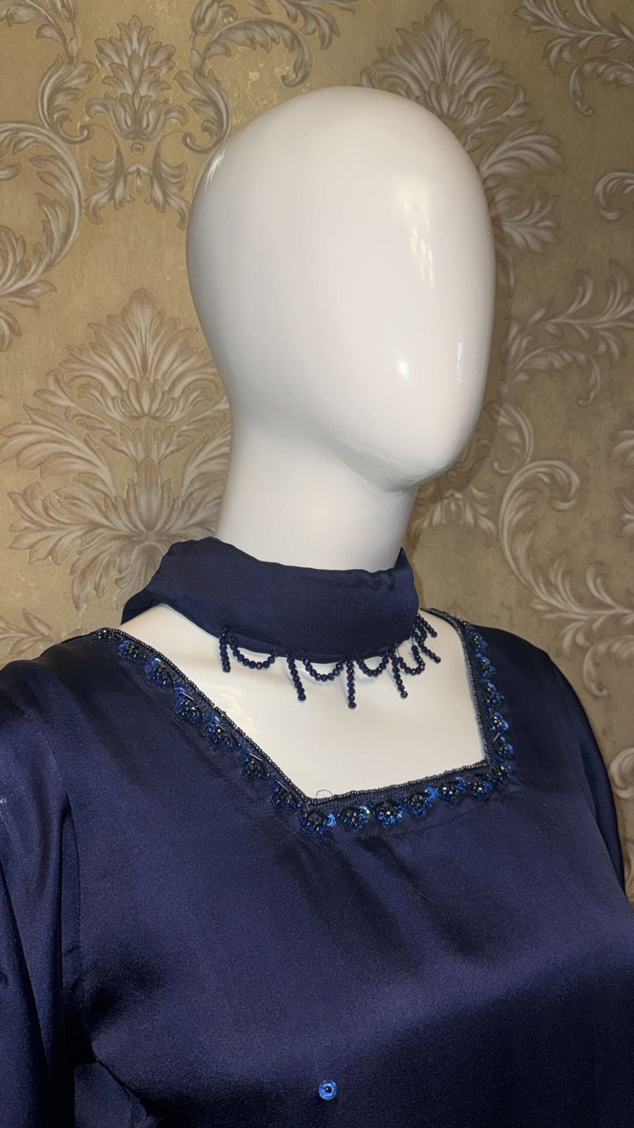 Navy Blue square neck
